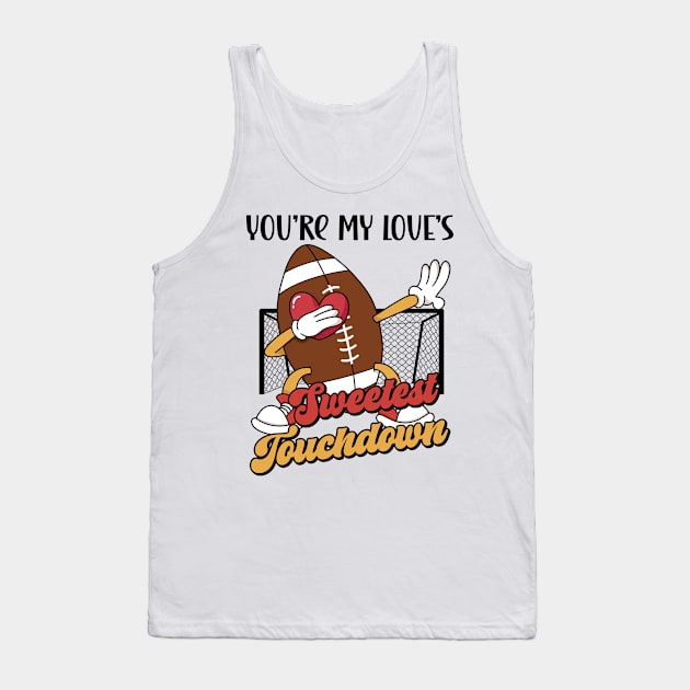 Valentine's Day Football Couple Rugby Sports Love Tank Top by Tom´s TeeStore